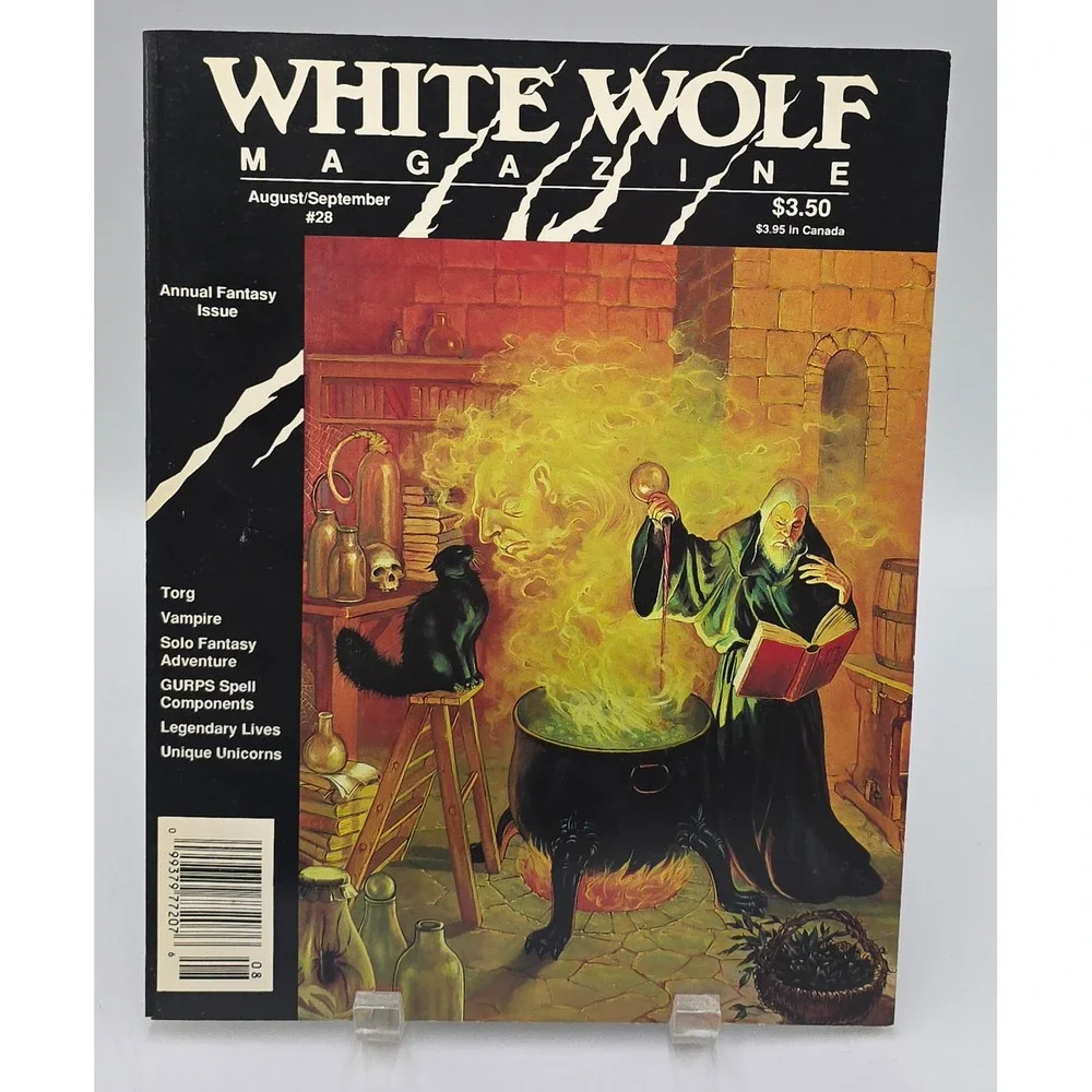 White Wolf Magazine Aug Sep 28th Annual Fantasy Issue Torg VtM Vampire GURPS
